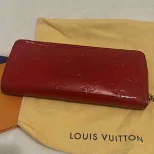 Louis Vuitton CLEMENCE MV CERISE RED WALLET!